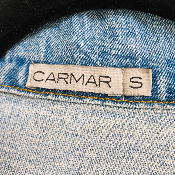 CARMAR LF DISTRESSED DENIM JACKET w/ ZIPPER DETAIL - Picture 3 of 4